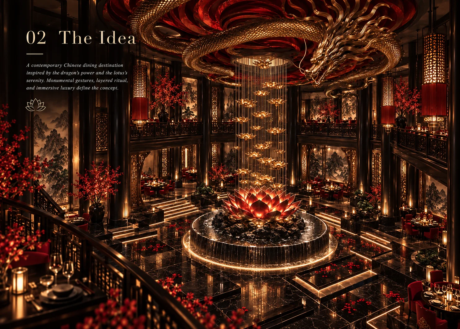 A contemporary Chinese dining destination where ceremony shapes the room.